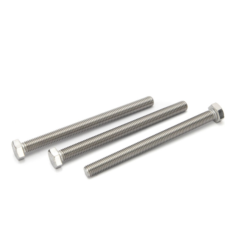 316L Stainless Steel DIN933 Hex Bolt A4-70 Full Thread Hexagon Head Bolt for Engineering Assembly