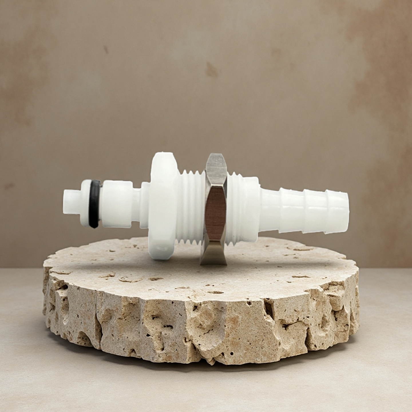 1/8 Flow Size Panel Mount Valved Plug