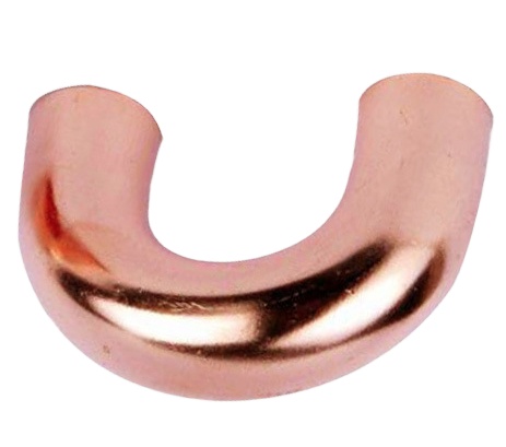 JY Brand Reducing Bending Refrigeration Spare Part Fitting 180 Degree Copper Elbow Smooth Surface 0.25 Mounting Hole Hard Pipes