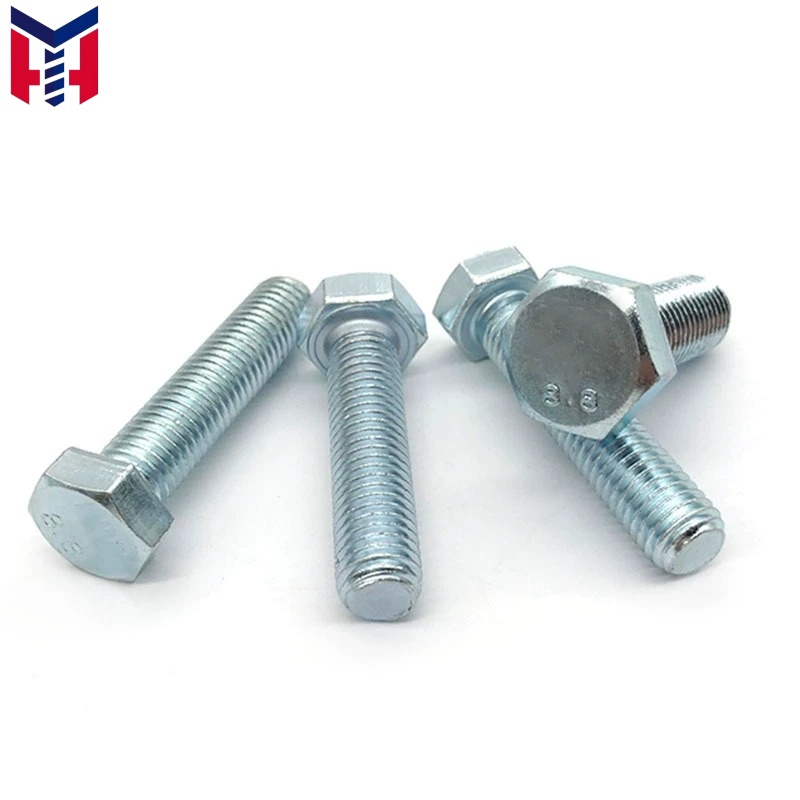 High Strength Zinc Plated/Plain Carbon Steel/Stainless Steel Hex Bolt Full Thread / Partial Thread Customizable DIN Standard