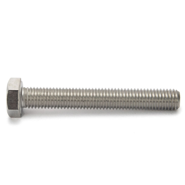 316L Stainless Steel DIN933 Hex Bolt A4-70 Full Thread Hexagon Head Bolt for Engineering Assembly