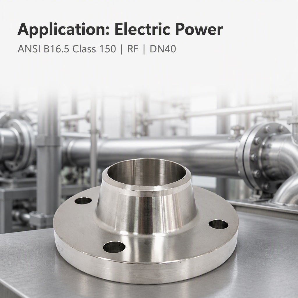 Stainless Steel Weld Neck Flange DN40 RF ANSI B16.5 Class 150 Pipeline Connection