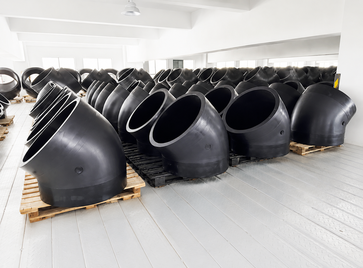 110mm PE100 HDPE High Pressure Butt Fusion Welding 45 Degree Elbow Pipe Connector with CE Certification