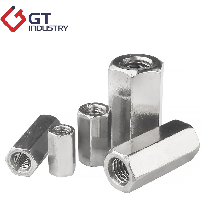 Heavy Duty DIN 6334 Stainless Steel Long Hex Coupling Nut Rod Connector Threaded Coupler SS304 Coupling Nut