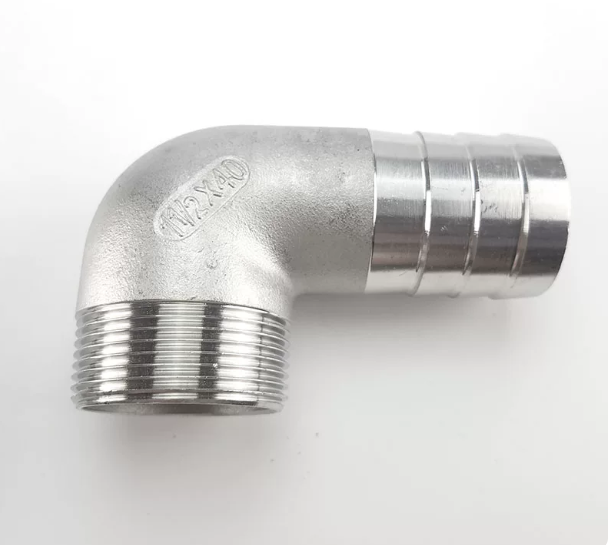 YABOOSS 304 316L Stainless Steel Low Smooth 90 Degree Female Thread Barbed Elbow Hose Barb Threaded Pipe Fittings Factory Direct