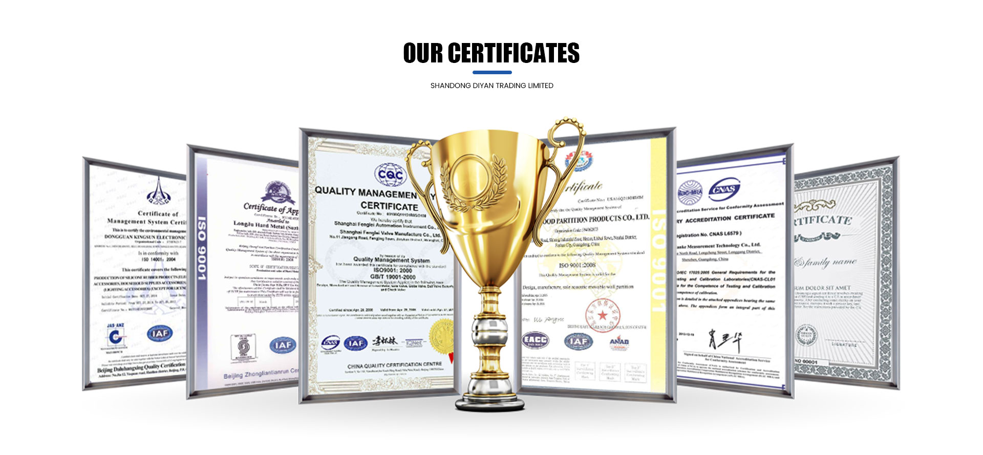 Certifications display