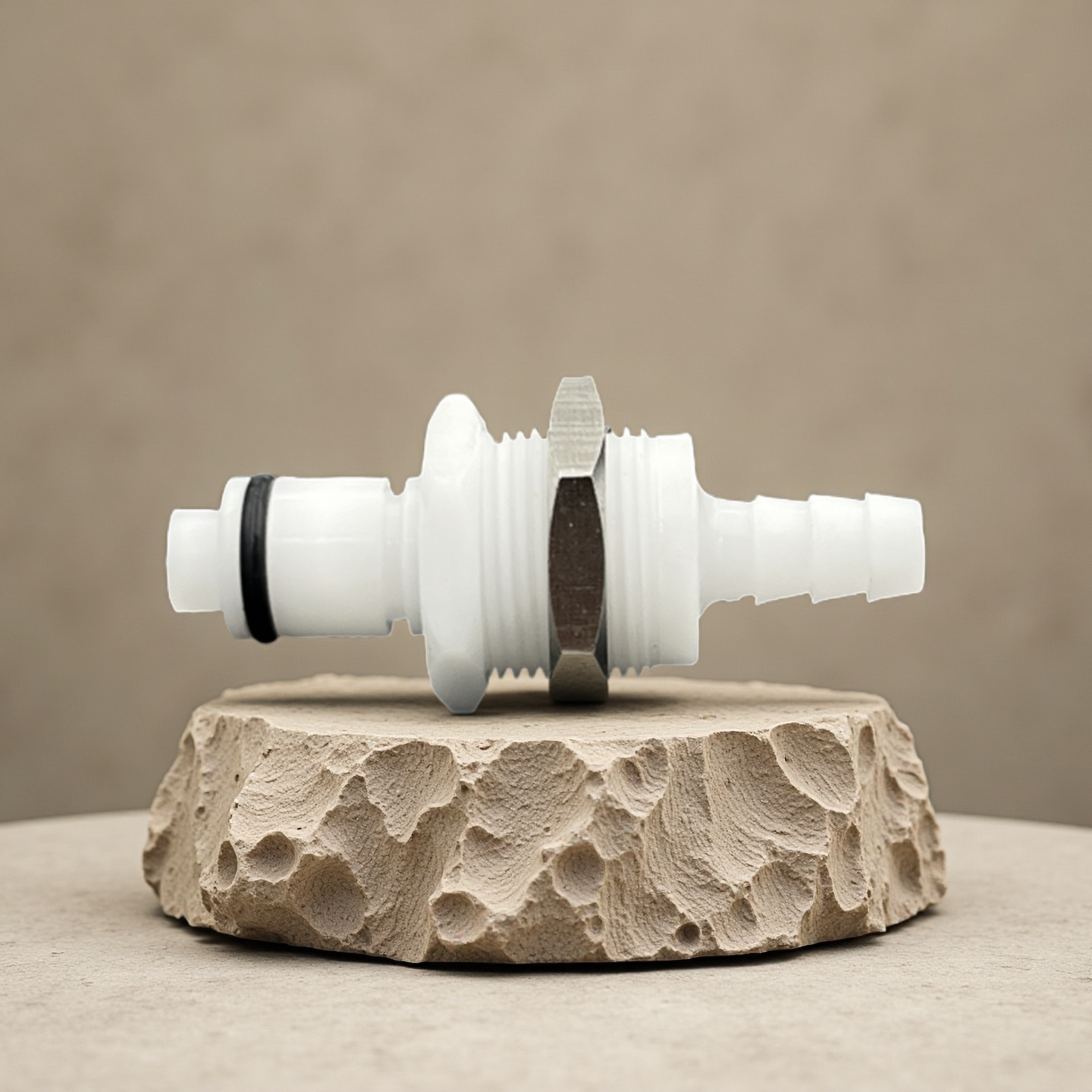 1/4 Flow Size Panel Mount Valved Plug