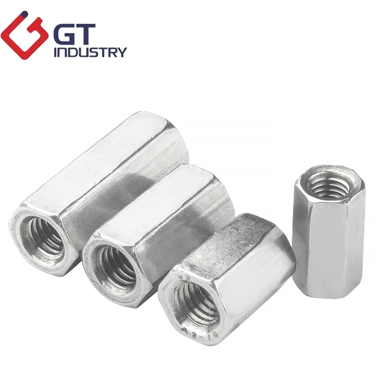Heavy Duty DIN 6334 Stainless Steel Long Hex Coupling Nut Rod Connector Threaded Coupler SS304 Coupling Nut