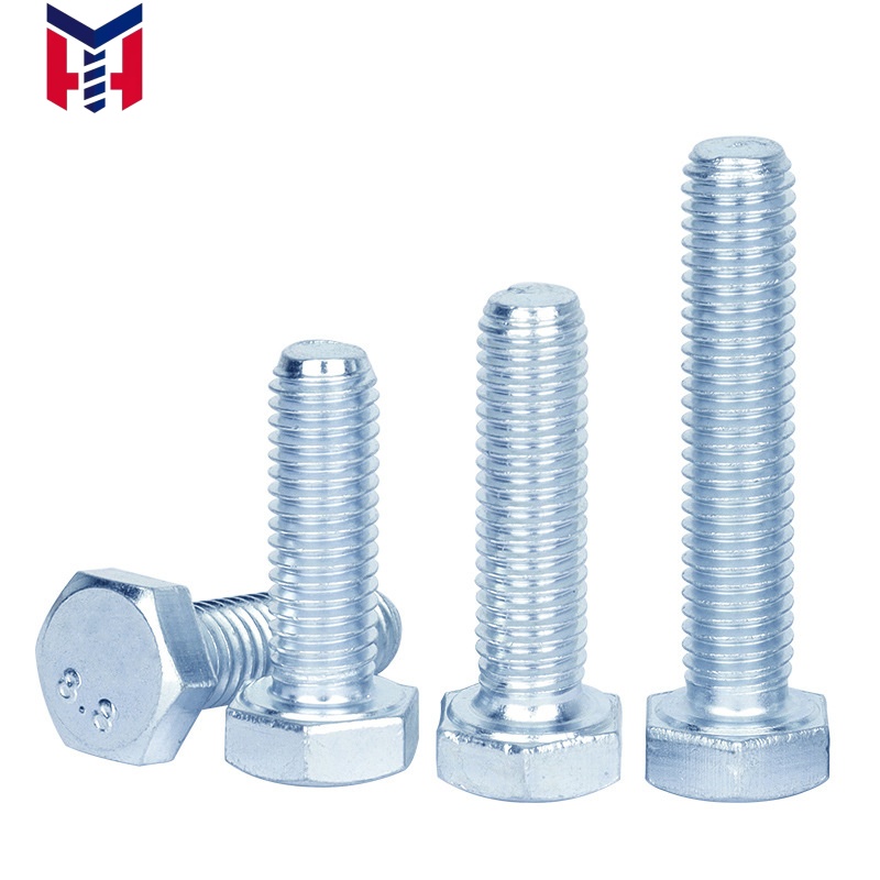 High Strength Zinc Plated/Plain Carbon Steel/Stainless Steel Hex Bolt Full Thread / Partial Thread Customizable DIN Standard