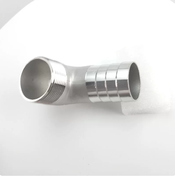 YABOOSS 304 316L Stainless Steel Low Smooth 90 Degree Female Thread Barbed Elbow Hose Barb Threaded Pipe Fittings Factory Direct