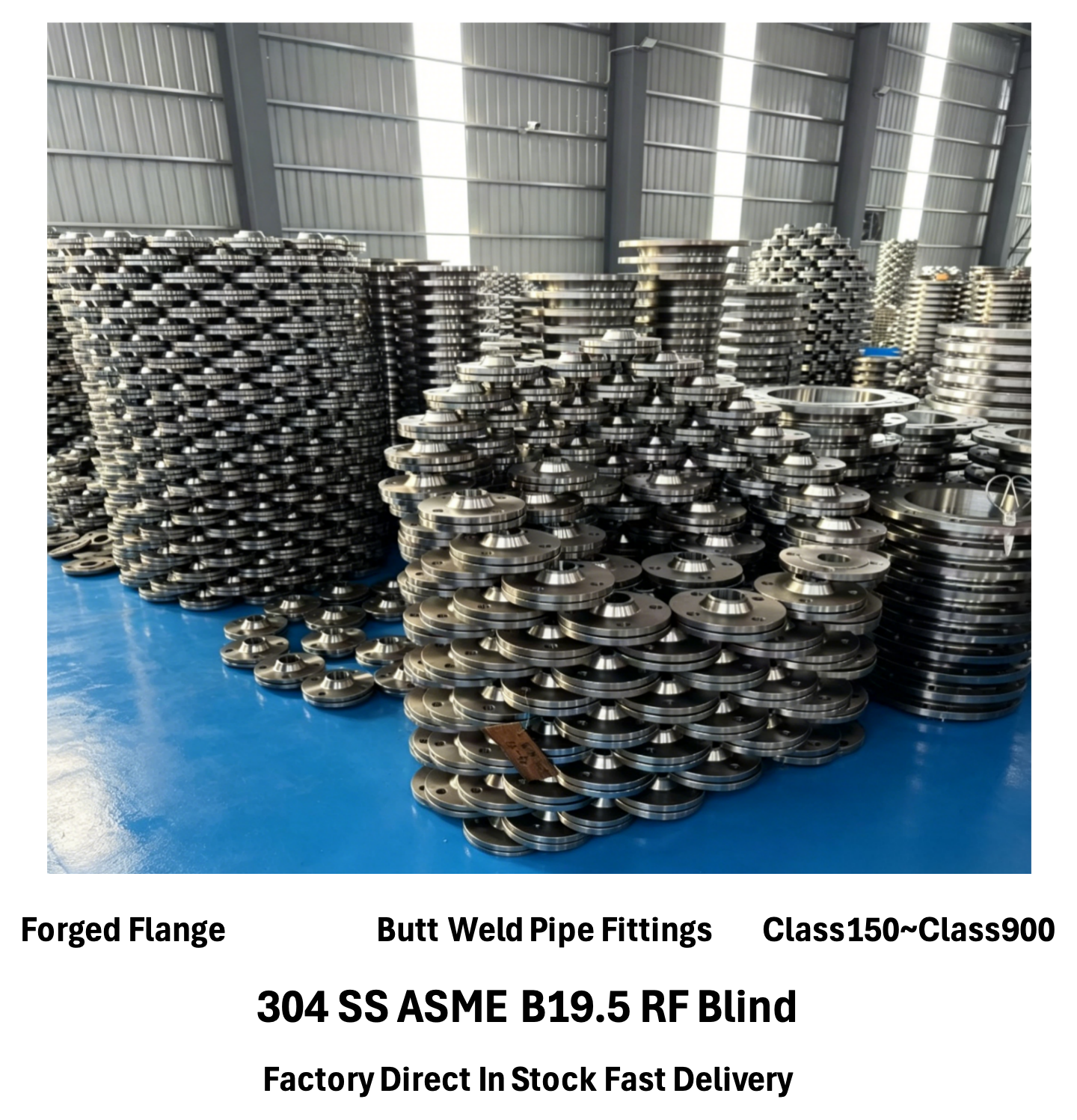 ASME B16.5 RF Blind Flange 304 316L Stainless Steel Forged Blind Flange Class150 RF Blank Flange For Pipeline End Cap