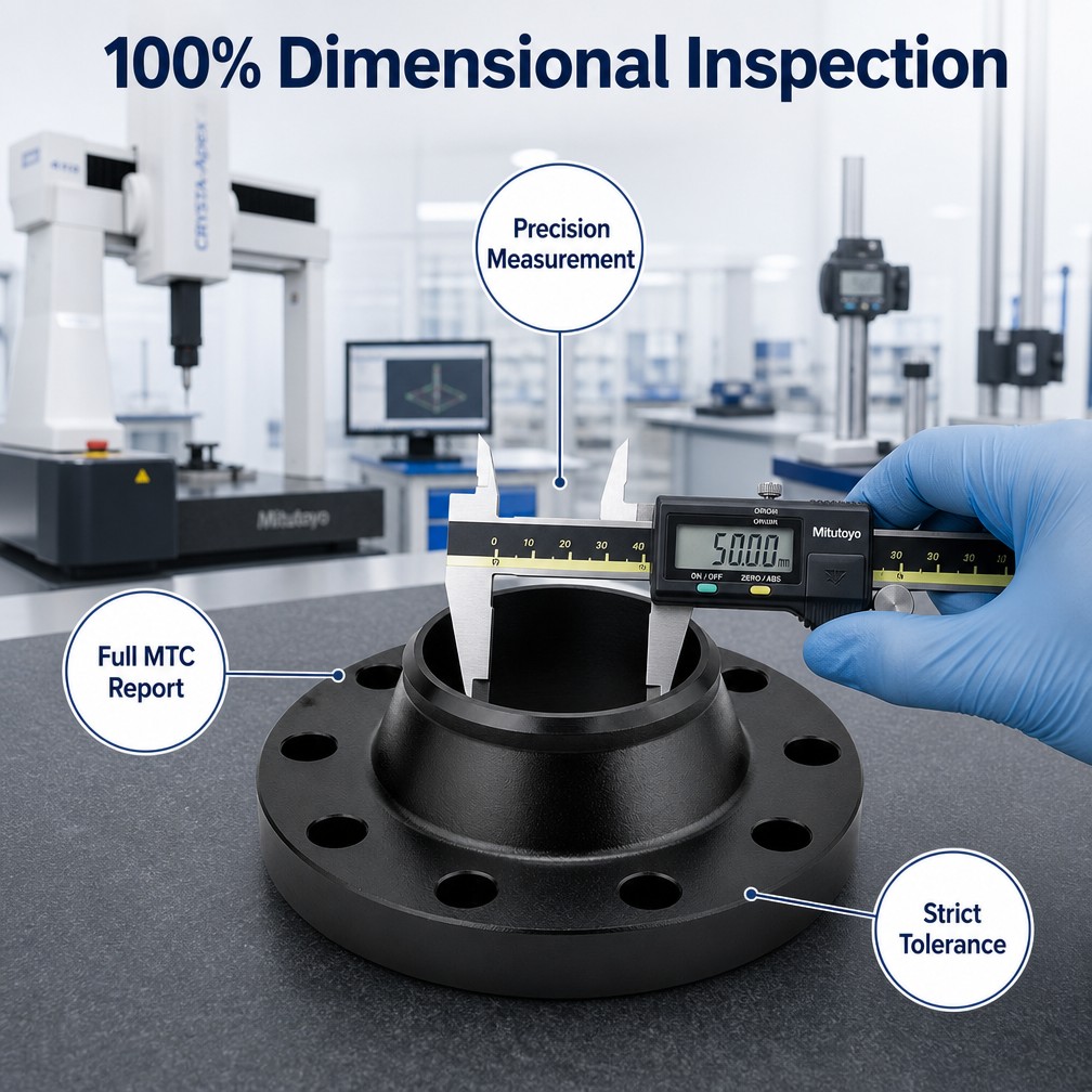 JIS B2220 5K 10K 16K 20K Alloy Steel ASTM A182 F11 Weld Neck Black Painted RF Big Size CMM Inspected Normalized Flange