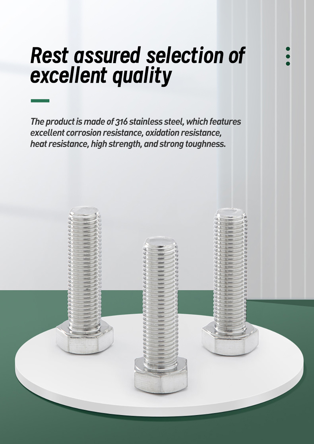 High Tensile Strength Grade Steel External Hexagon Hex Head Bolts Heavy Machinery Fastening DIN931 Industrial Half Thread Bolt