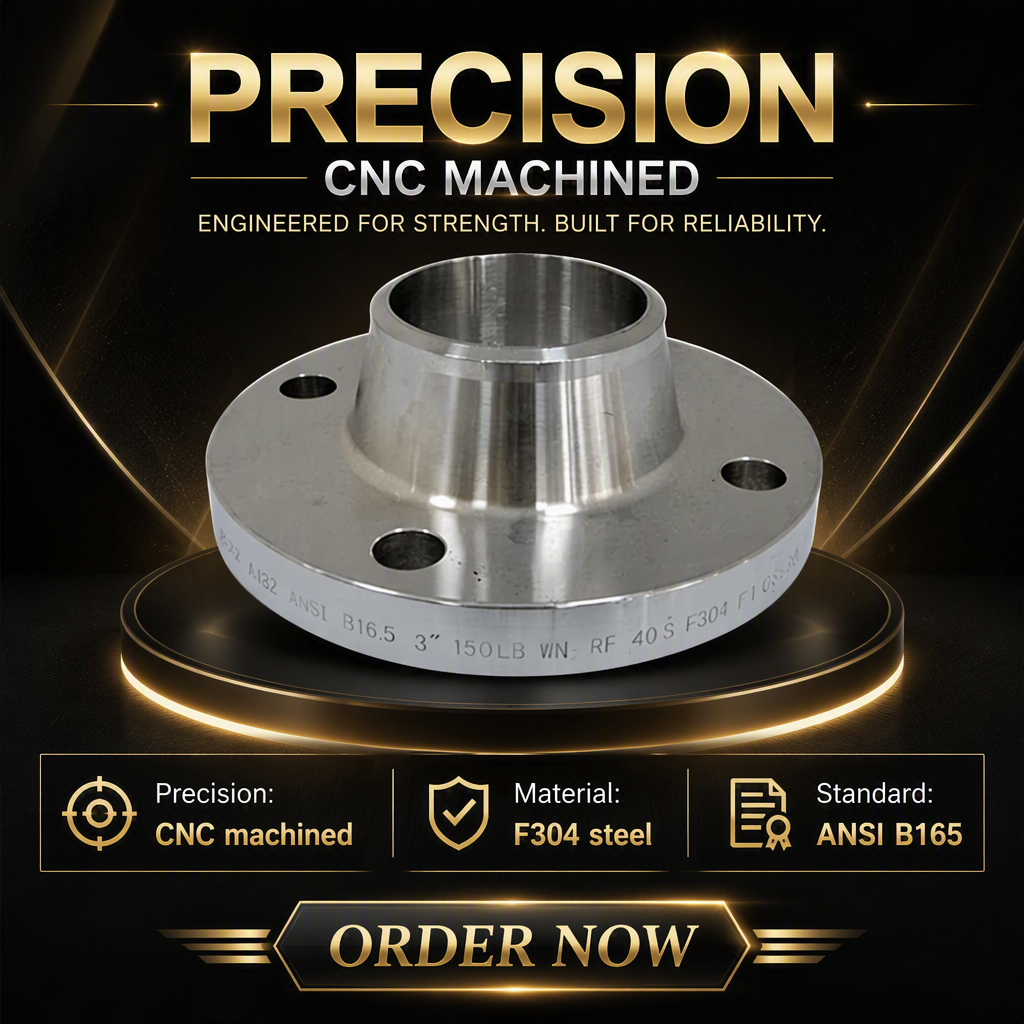 Stainless Steel Weld Neck Flange DN40 RF ANSI B16.5 Class 150 Pipeline Connection