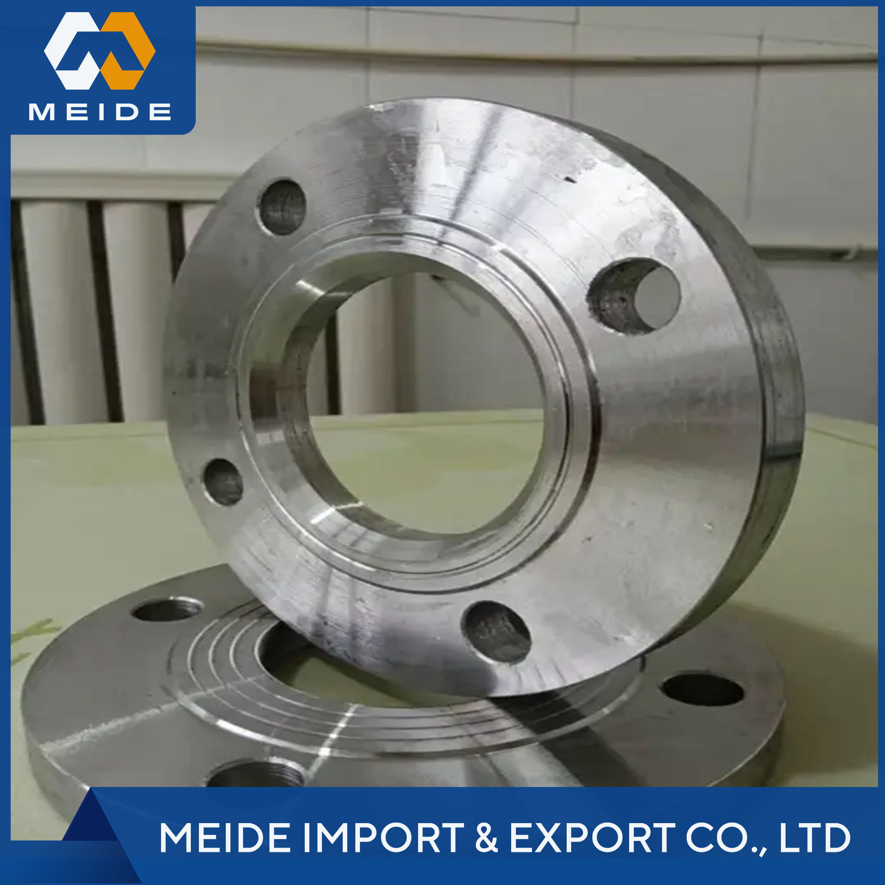 Meide Q355D Carbon Steel Forged Rings High-Strength Flanges | Precision Rolled Flaw Tested | OEM/ODM Industrial Use | Shandong