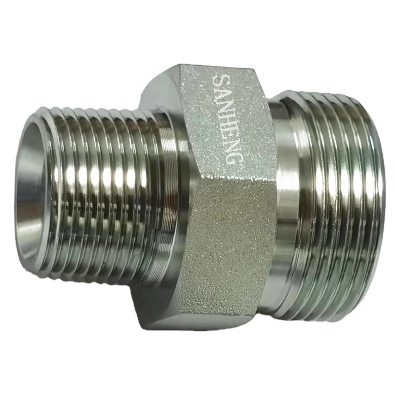Sanheng Metric NPT Male Threaded Straight Pipe Fittings Hydraulic Forged Adapter With High Quality 1CN 1DN Connectors