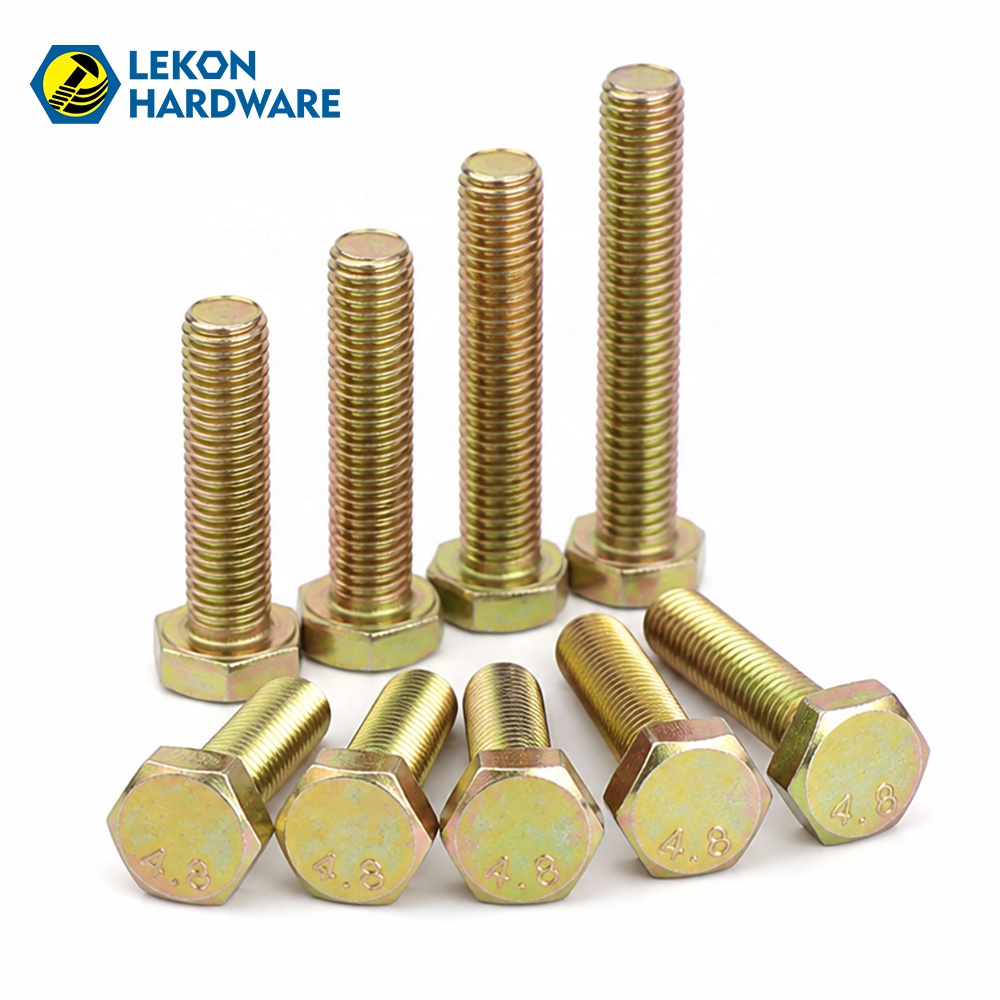 Lekon Hex Bolt And Nut DIN6921 Grade 4.8 6.8 8.8 10.9 12.9 Carbon Steel Stainless Steel Bolts Nuts Fasteners Wholesale Price