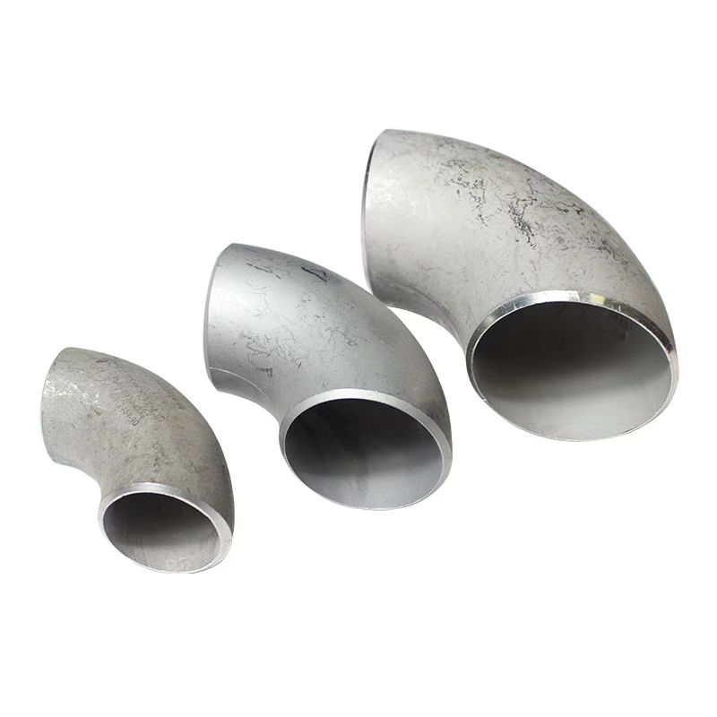 Butt Welding Aluminum Pipe Fittings Seamless Sch80s Aluminium Alloy 90 Degree Long Radius Pipe Elbow