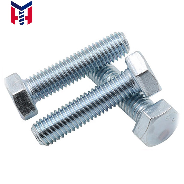 High Strength Zinc Plated/Plain Carbon Steel/Stainless Steel Hex Bolt Full Thread / Partial Thread Customizable DIN Standard