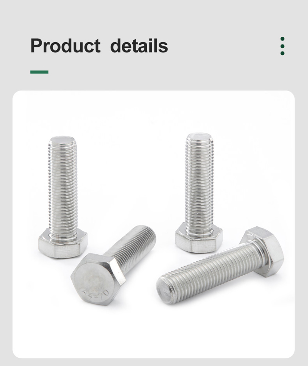 High Tensile Strength Grade Steel External Hexagon Hex Head Bolts Heavy Machinery Fastening DIN931 Industrial Half Thread Bolt