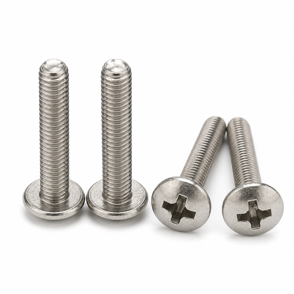 04 Stainless Steel M3 X 16 Cross Recessed Pan Head Machine Screw Fully Threaded Bolt for Panel Assembly