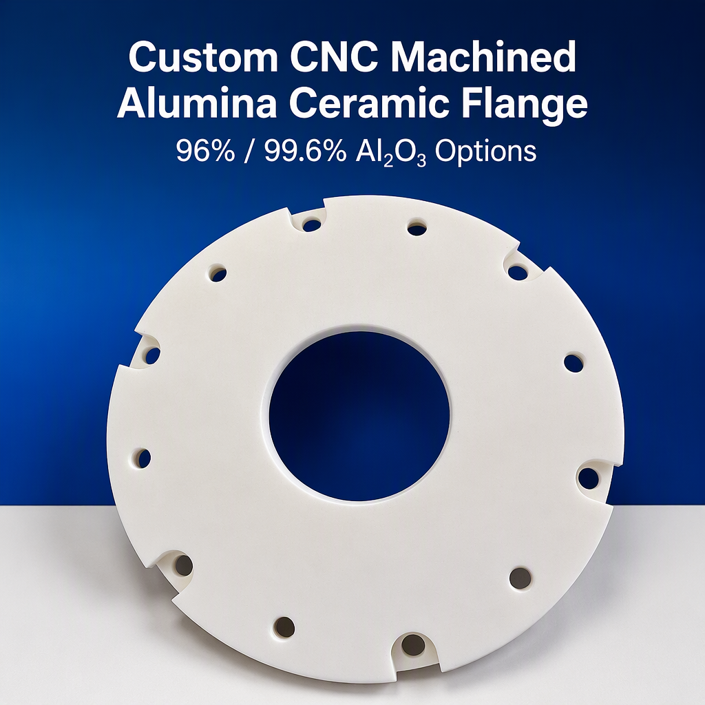 Alumina Ceramic Flange Plate Perforated Ceramic Flange Multi-hole Ceramic Mounting Ring Alumina Ceramic Flange Gasket