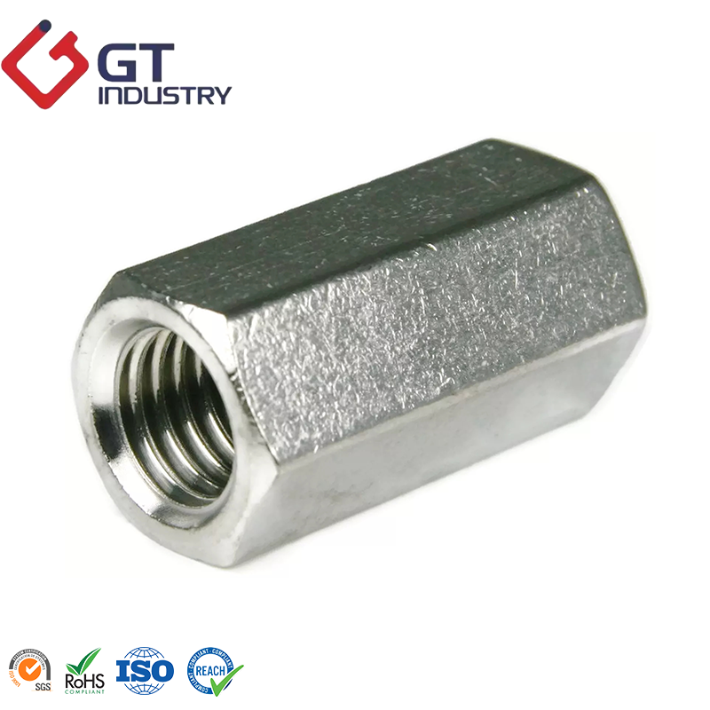 Heavy Duty DIN 6334 Stainless Steel Long Hex Coupling Nut Rod Connector Threaded Coupler SS304 Coupling Nut