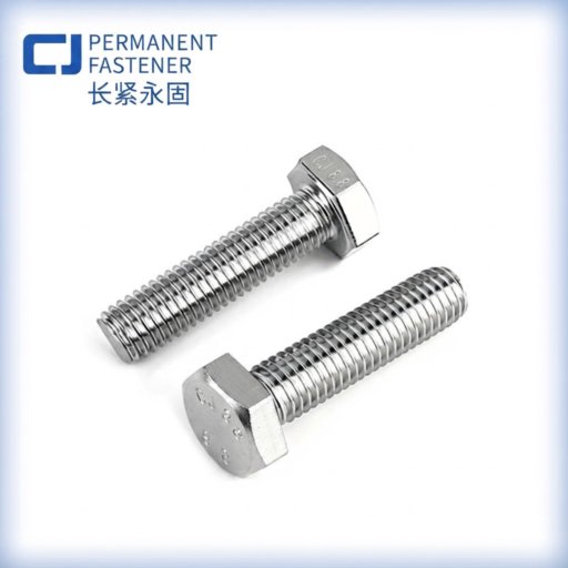 M8x1.25 DIN 933 Class 8.8 &amp; 10.9 Zinc Plated Stainless Steel 304 Full Thread Hex Head Bolts with Washers &amp; Nut Changjin Brand
