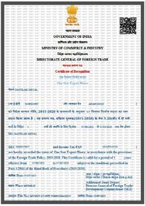Government of India Recognised Export House