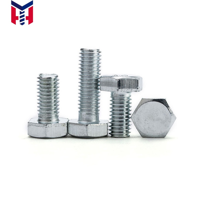 High Strength Zinc Plated/Plain Carbon Steel/Stainless Steel Hex Bolt Full Thread / Partial Thread Customizable DIN Standard