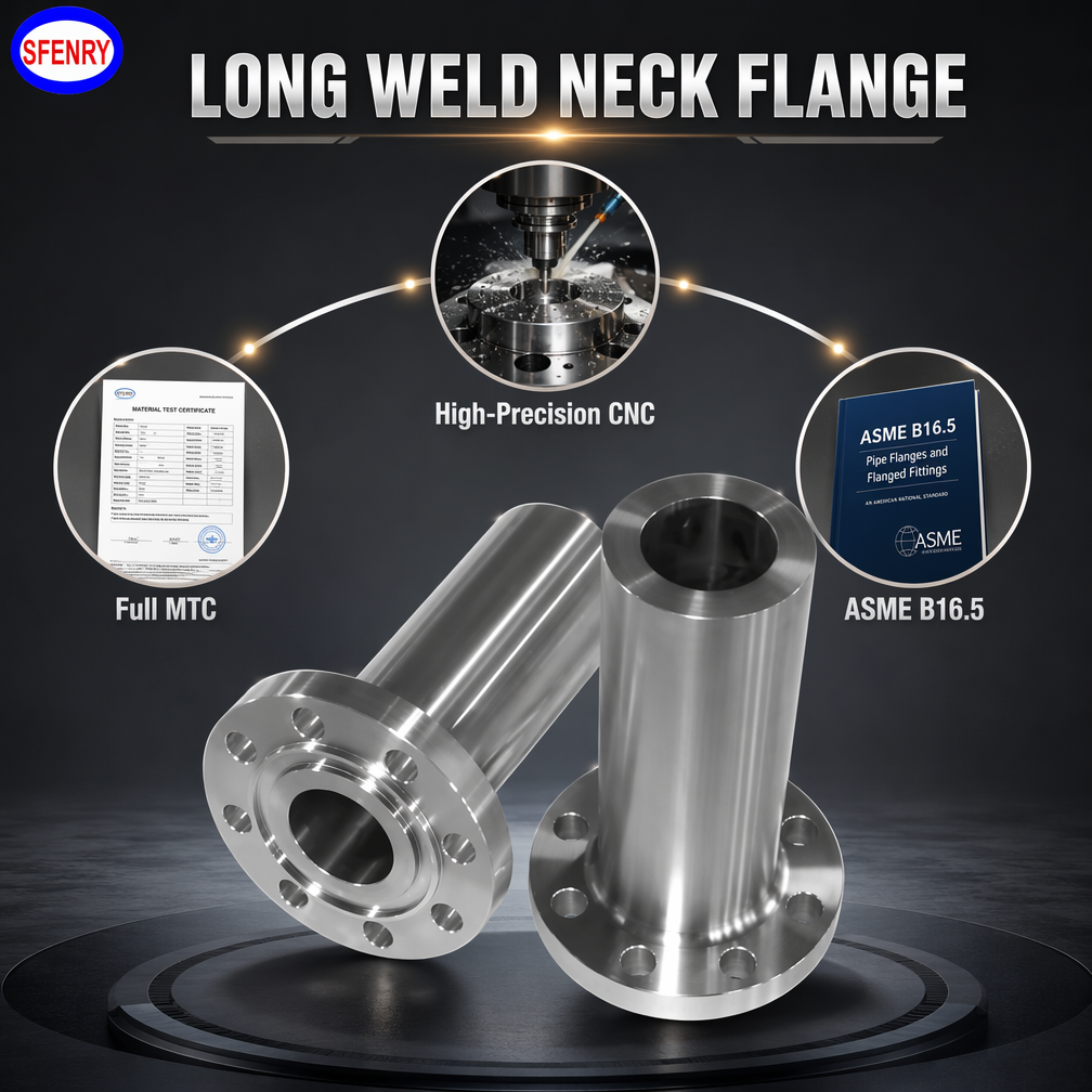 ANSI B16.47 CLASS 300 600 900 Long Weld Neck Alloy Steel A182 F22 Yellow Coated Raised Face Large Size Impact Tested Flange