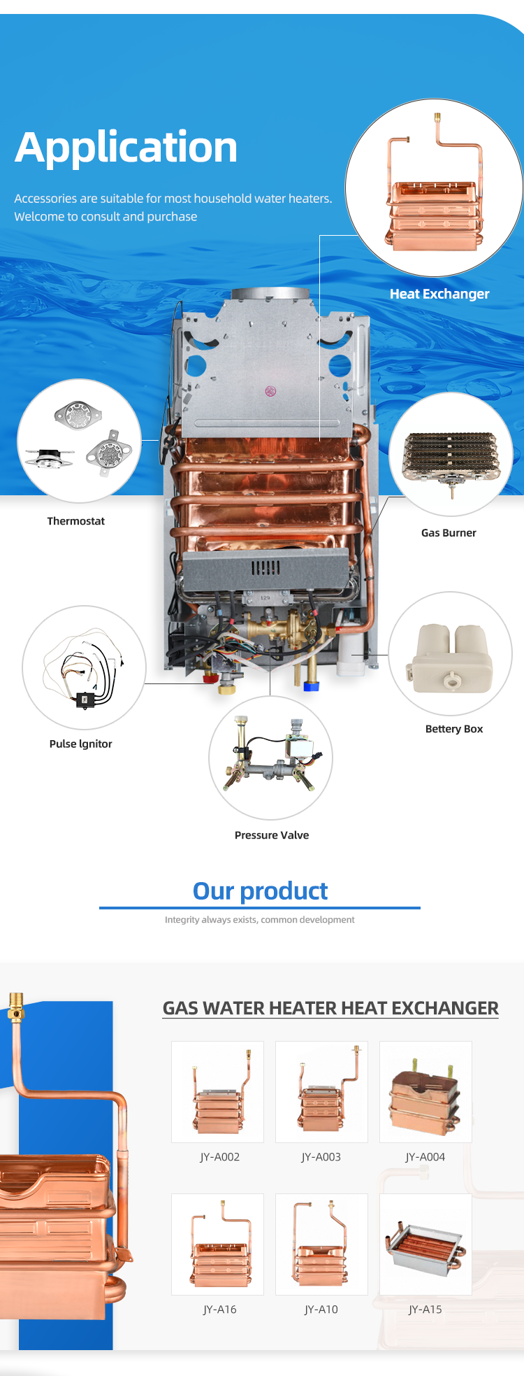 Gas Water Heater Spare Parts
