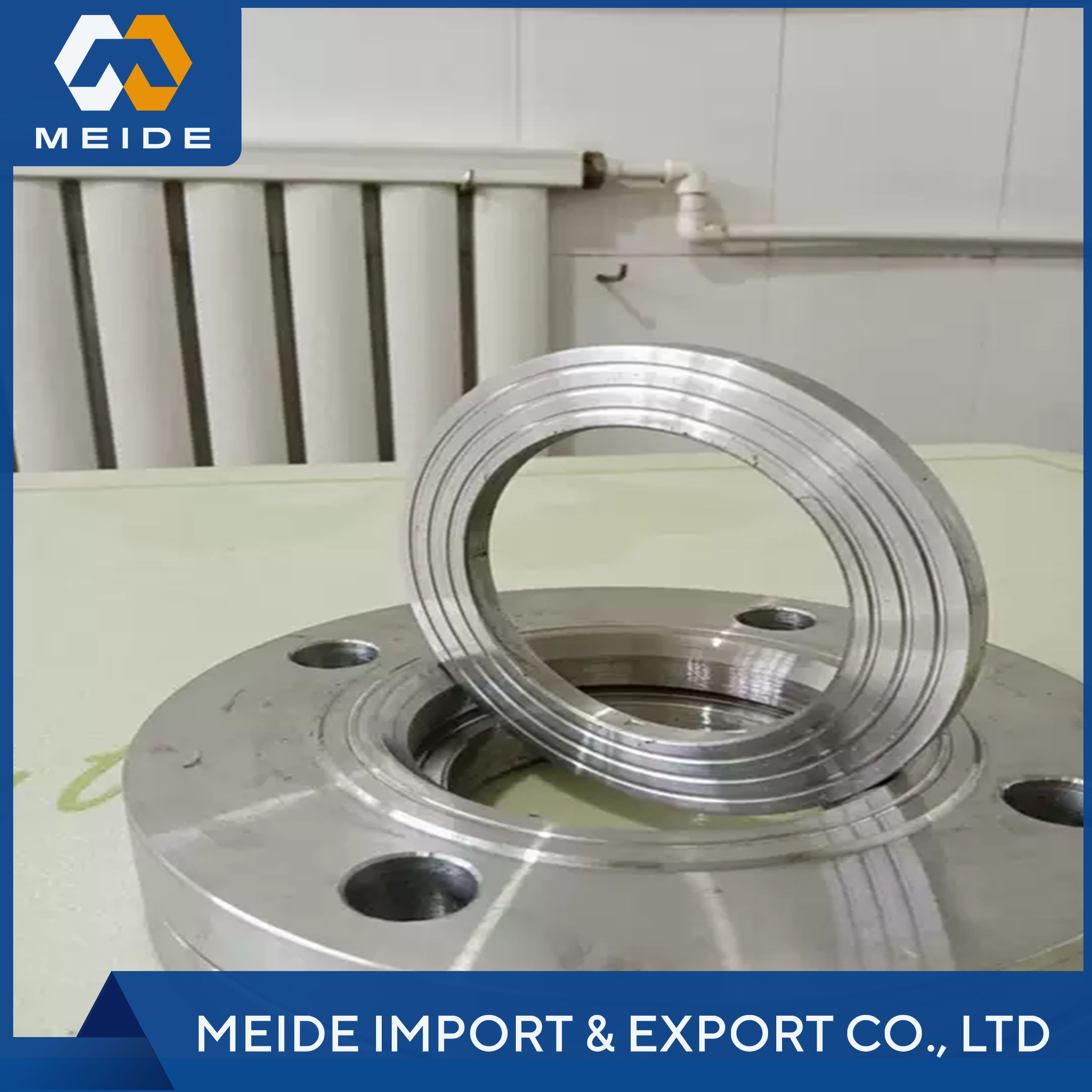 Meide Q355D Carbon Steel Forged Rings High-Strength Flanges | Precision Rolled Flaw Tested | OEM/ODM Industrial Use | Shandong