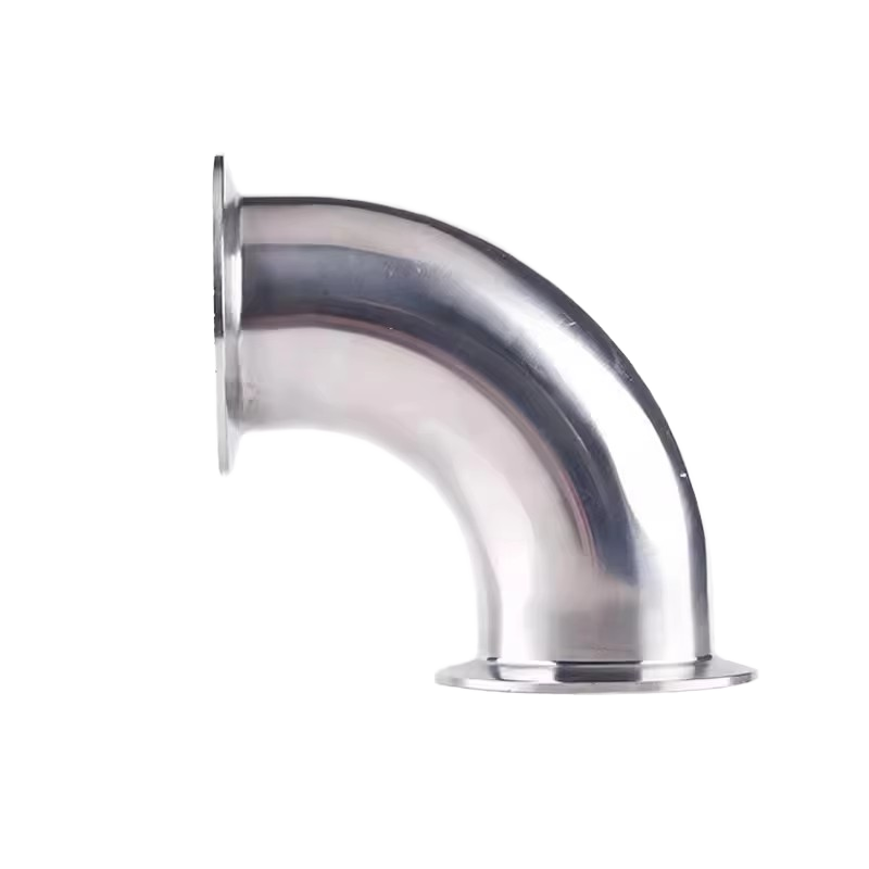 Food Grade Sanitary Stainless Steel 304/316L Forged Low Pressure Smooth Tri-clamp Weld 90 45 Degree Elbow Pipe Fittings 3-Year