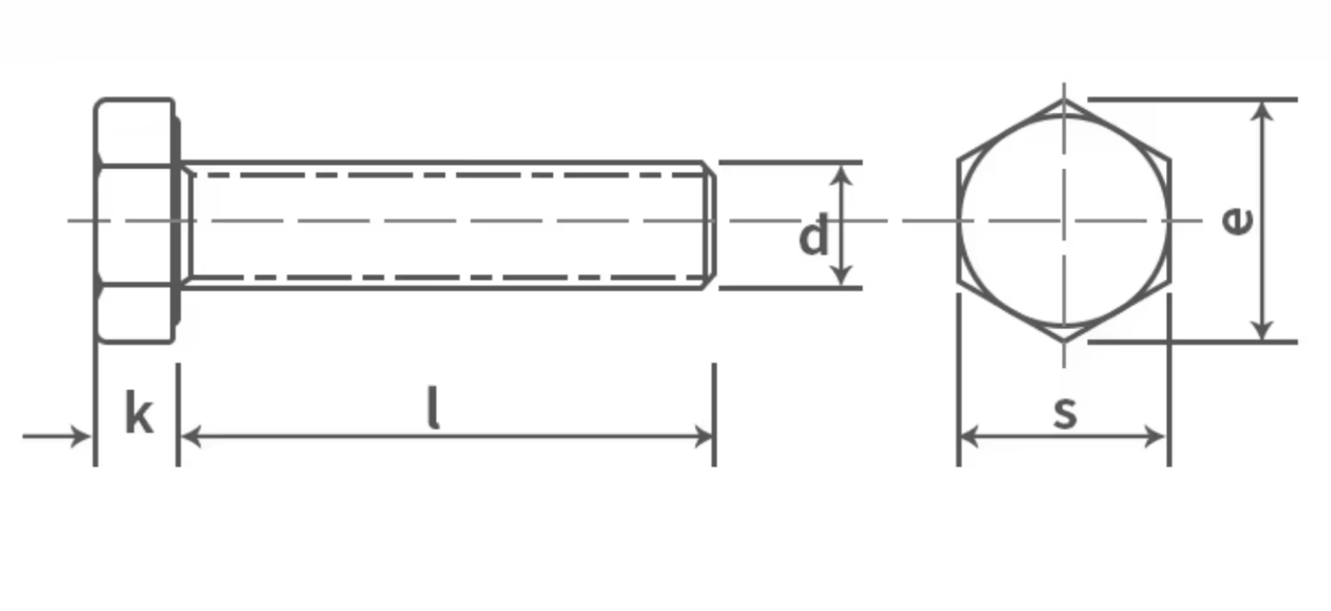 Zinc Plated Grade 8.8 Alloy Steel Hex Head Bolts Fasteners High Strength for General Industry Construction