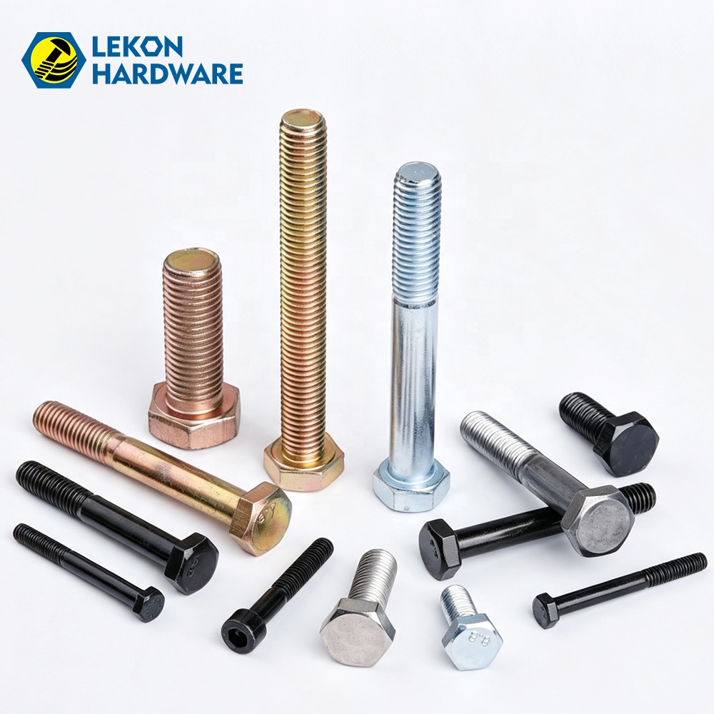 Lekon Hex Bolt And Nut DIN6921 Grade 4.8 6.8 8.8 10.9 12.9 Carbon Steel Stainless Steel Bolts Nuts Fasteners Wholesale Price