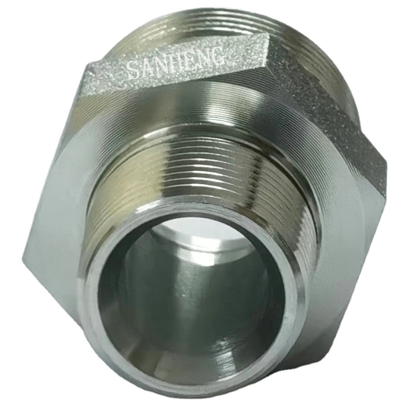 Sanheng Metric NPT Male Threaded Straight Pipe Fittings Hydraulic Forged Adapter With High Quality 1CN 1DN Connectors
