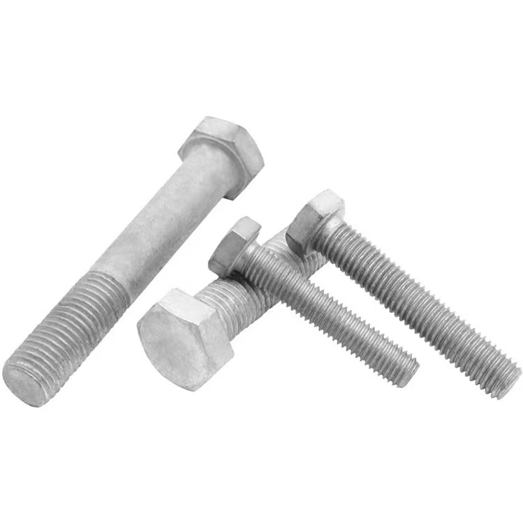 Hot Dip Galvanized ASME B18.2.1 A193 B7 Alloy Steel Heavy Hex Bolts M12 M16 M20 Fasteners for Steel Structure