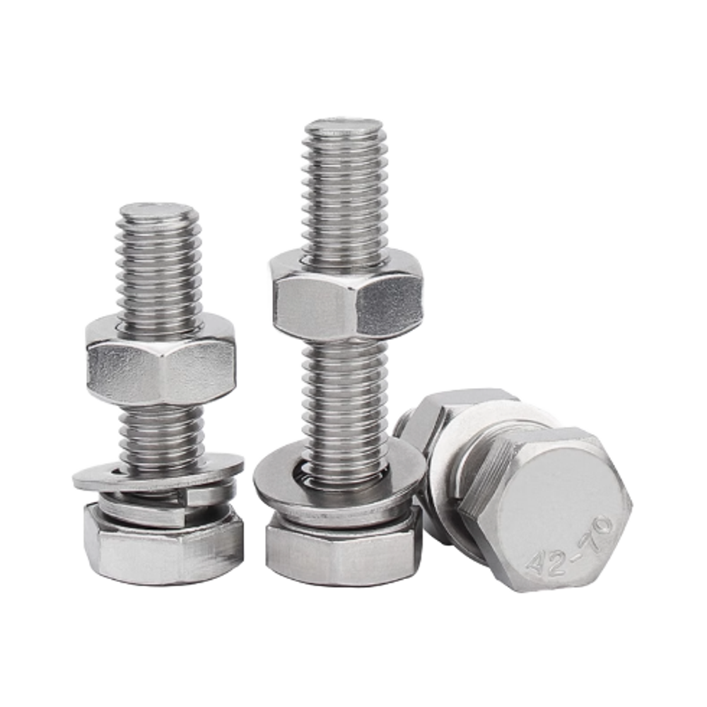 Imperial 5/16" Full Thread Hex Bolts 304 Stainless Steel Silvery Hexagon Head Class 10.9 &amp; 12.9 Grade Plain Finish Custom Sizes