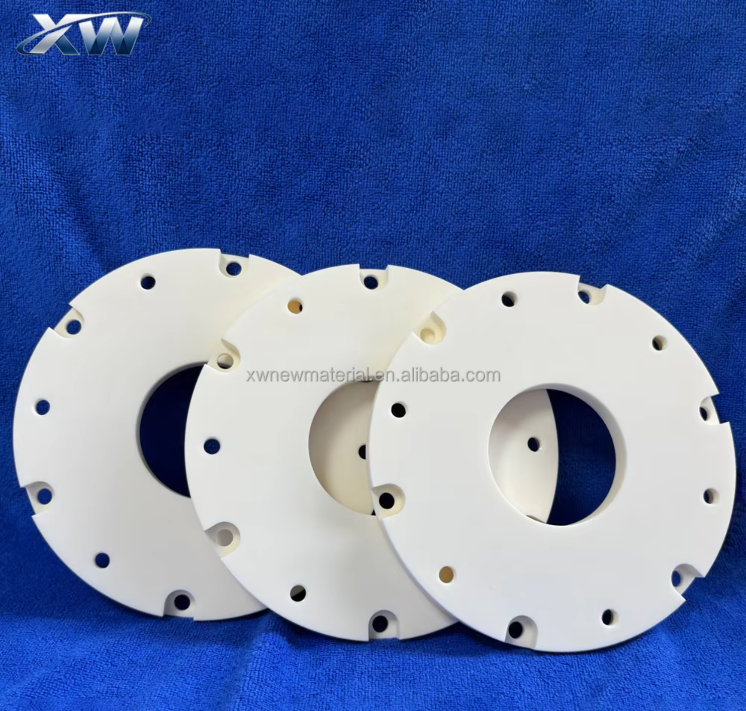 Alumina Ceramic Flange Plate Perforated Ceramic Flange Multi-hole Ceramic Mounting Ring Alumina Ceramic Flange Gasket
