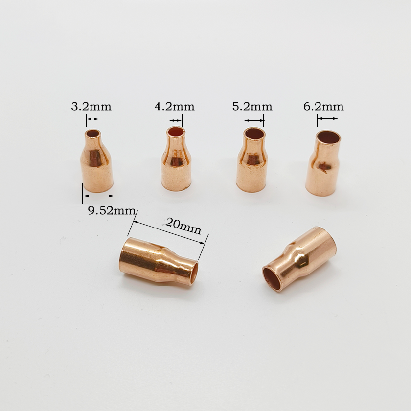 Copper Reducer Coupling Socket Weld High Pressure Chemical/Corrosion/UV Resistant Refrigeration Grade Pipe Fitting Polished