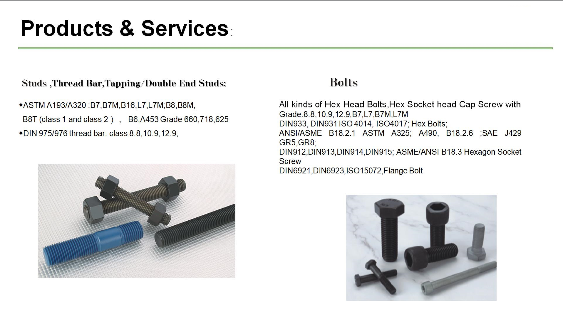 Hot Dip Galvanized ASME B18.2.1 A193 B7 Alloy Steel Heavy Hex Bolts M12 M16 M20 Fasteners for Steel Structure