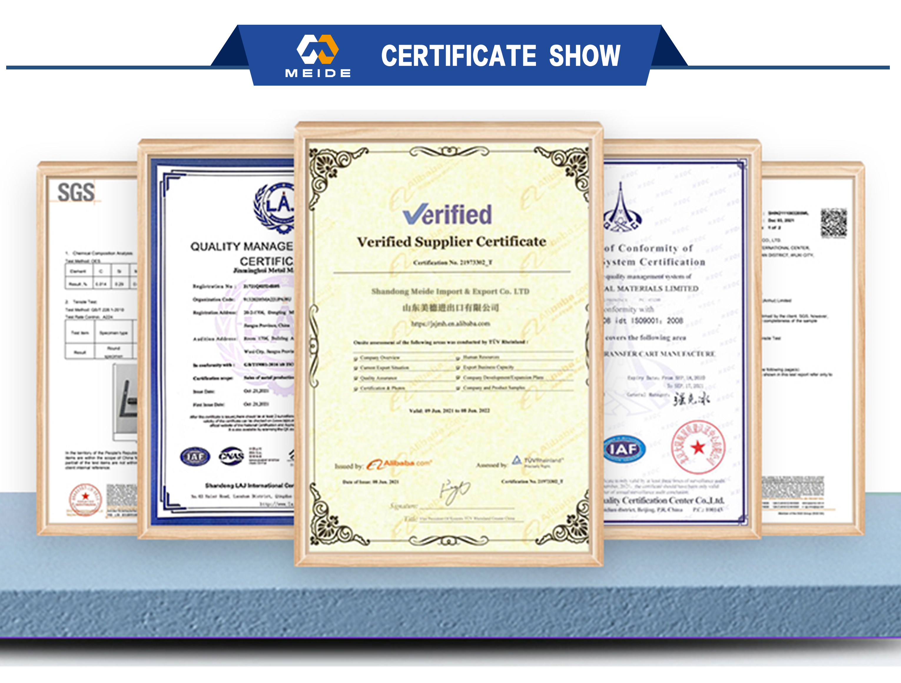 Quality Certifications ISO SGS