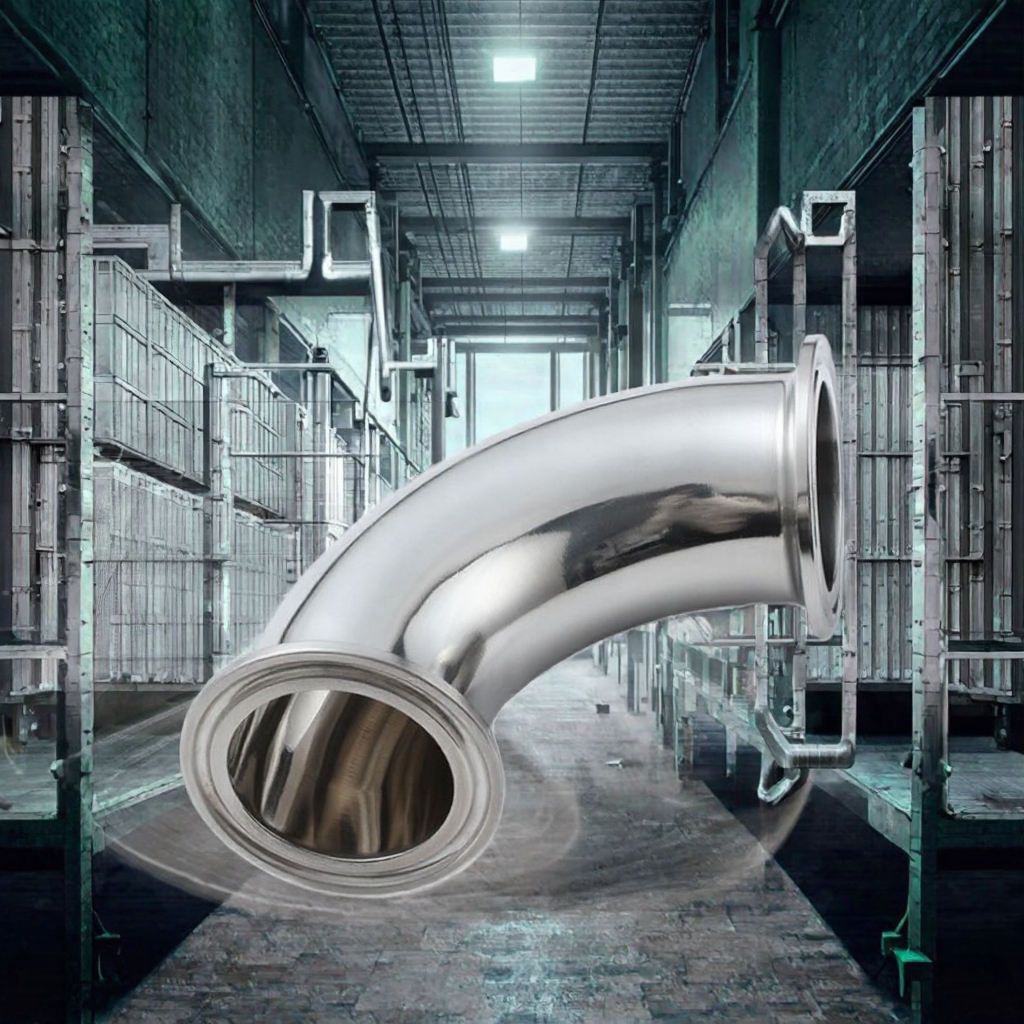 Food Grade Sanitary Stainless Steel 304/316L Forged Low Pressure Smooth Tri-clamp Weld 90 45 Degree Elbow Pipe Fittings 3-Year